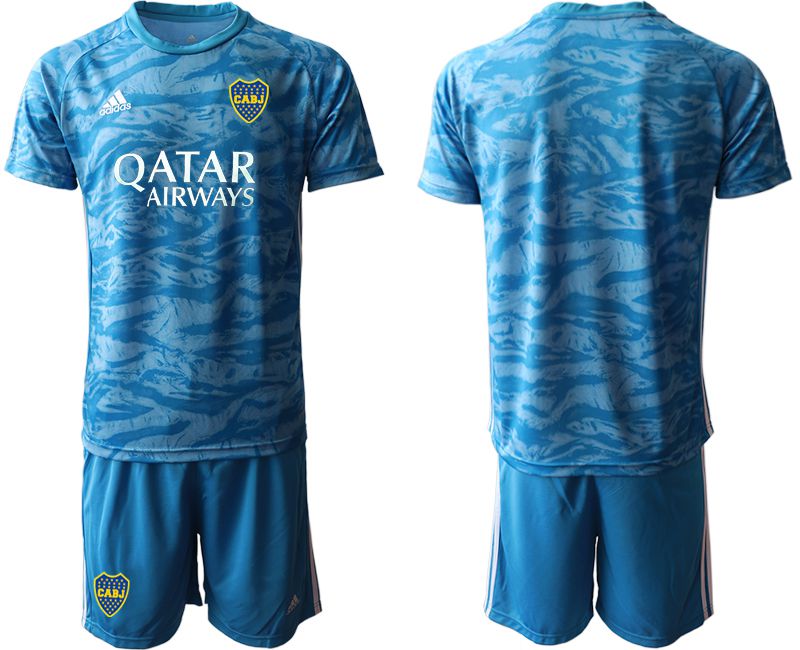 Men 2020-2021 Club Boca juniors goalkeeper blue blank Adidas Soccer Jersey->boca juniors->Soccer Club Jersey